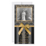 Black And Grey Damask Golden Anniversary Card Photo Card