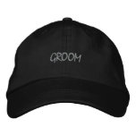 Black and Grey Groom Baseball Cap embroidered hats