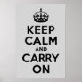 Black and Grey Keep Calm and Carry On Posters