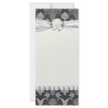 black and grey silver damask personalized rack card