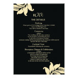 Black and Ivory Damask Wedding Enclosure Card Cust Invitation