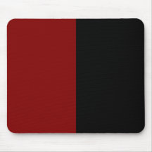Black and Maroon Split Color. Mouse Pad