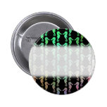 Black and Multicolor Seahorse Pattern. Pinback Button