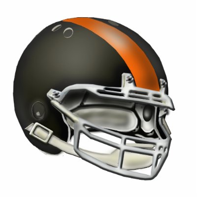 Black and Orange Football Helmet Ornament by tjssportsmania