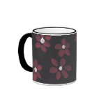 Black and Pink Floral Mugs