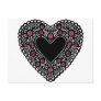 Black and Pink Lace Heart