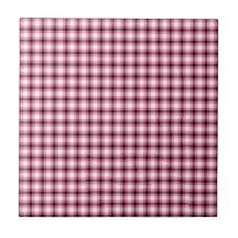 Black and Pink Plaid Tile
