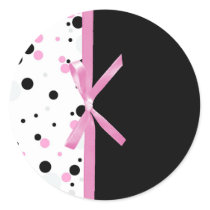 Black and Pink Polka Dot Design