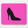 Black and Pink Pumps Mouse Pads