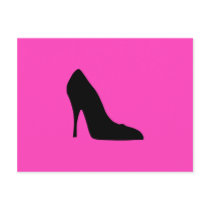 Black and Pink Pumps Post Cards