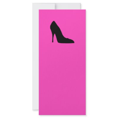 Black and Pink Pumps Full Color Rack Card by pinkgifts4you