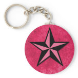 Black and Pink Star keychains