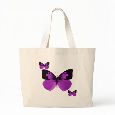 Black and Purple butterfly bag
