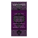 Black and Purple Damask  Rack Card
