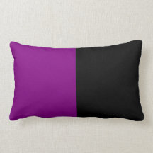 Black and Purple Split Color Pillow