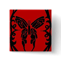 black and red butterfly button