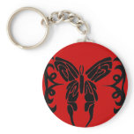 black and red butterfly key chains