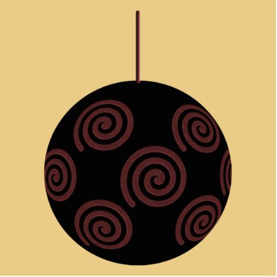 Black and Red Christmas Bauble on Gold Colour Photo Sculpture by Graphics_By_Metarla