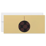 Black and Red Christmas Bauble on Gold Colour Custom Rack Card
