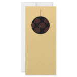 Black and Red Christmas Bauble on Gold. Custom rack cards