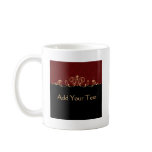 Black and Red Damask Gold Scroll Mugs