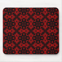 Black and Red Lace Abstract Mousepad