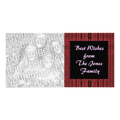 black and red photo greeting card by DonnaGraysonAbstract