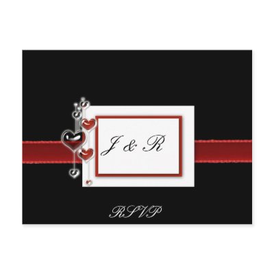 Black and Red RSVP card by Cards_by_Cathy