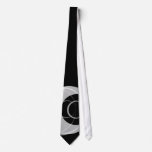 Black and Silver Circles Tie