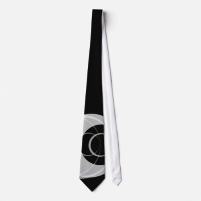 Black and Silver Circles Tie by TinasGraphics