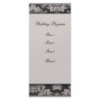 Black and silver damask pattern rack card design