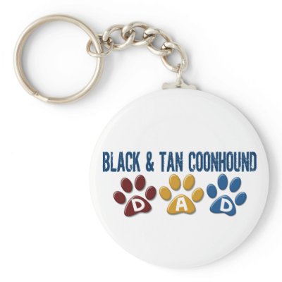 BLACK AND TAN COONHOUND DAD Paw Print by poochloverstuff