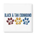 BLACK AND TAN COONHOUND DAD Paw Print