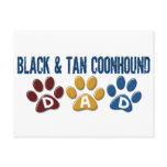 BLACK AND TAN COONHOUND DAD Paw Print