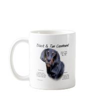 Black and Tan Coonhound History Design Coffee Mug