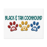 BLACK AND TAN COONHOUND MOM Paw Print