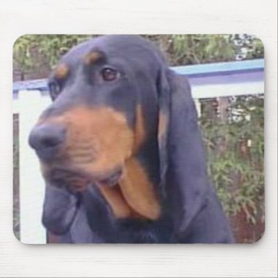 Black and Tan Coonhound Mousepad by ValentinaRose
