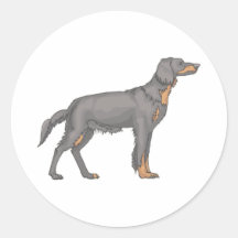 Black And Tan Coonhound. Round Stickers