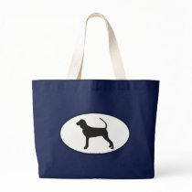 Black and Tan Coonhound Silhouette Bags