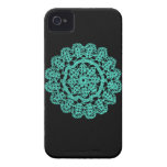 Black and Turquoise Crochet Case-Mate iPhone 4 Case