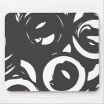 Black and white abstract bolts mousepads