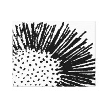 Black and White Abstract Floral