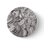 Black and White Abstract Line Art Button
