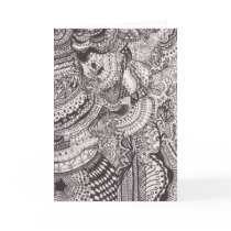 Black and White Abstract Line Art Greeting Card