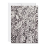 Black and White Abstract Line Art Invitation