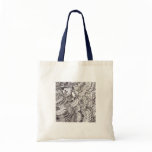 Black and White Abstract Line Art Tote Bag