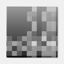 Black and White Abstract Modern Design. Refrigerator Magnets
