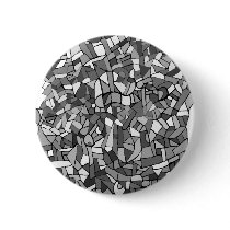 black and white abstract mosaic pinback buttons