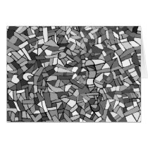 black and white abstract mosaic greeting card