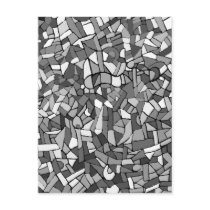 black and white abstract mosaic postcards